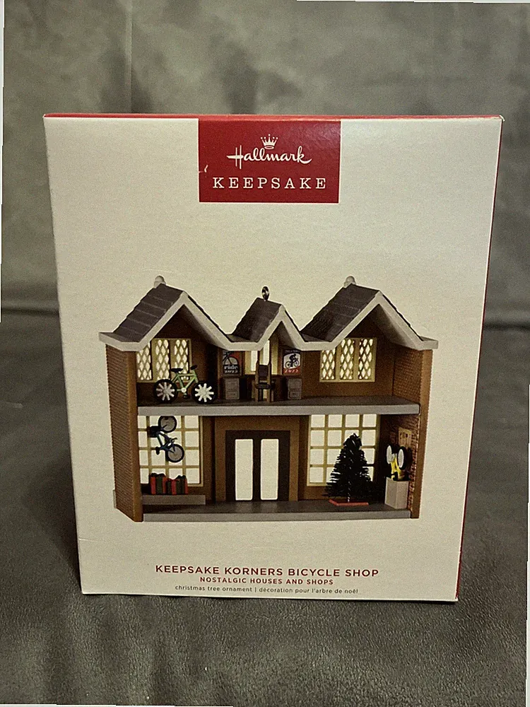 2022 Hallmark KEEPSAKE KORNERS BICYCLE SHOP #39 Nostalgic Houses Series Ornament